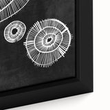 Mid Century Modern Art | Black and White Geometric Wall Decor | Retro Design