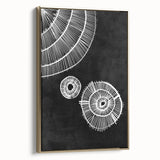 Mid Century Modern Art | Black and White Geometric Wall Decor | Retro Design