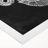 Mid Century Modern Art | Black and White Geometric Wall Decor | Retro Design