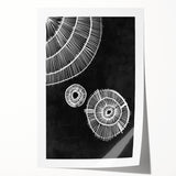 Mid Century Modern Art | Black and White Geometric Wall Decor | Retro Design