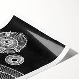 Mid Century Modern Art | Black and White Geometric Wall Decor | Retro Design