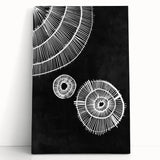 Mid Century Modern Art | Black and White Geometric Wall Decor | Retro Design