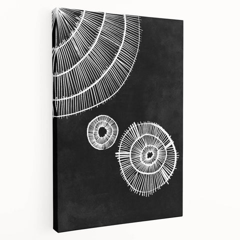 Mid Century Modern Art | Black and White Geometric Wall Decor | Retro Design