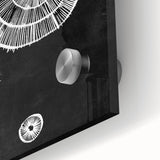 Mid Century Modern Art | Retro Geometric Wall Decor | Black & White Print