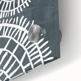 Mid Century Modern Art | Abstract Geometric Wall Decor | Teal & White Print