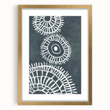 Mid Century Modern Art | Abstract Geometric Wall Decor | Teal & White Print