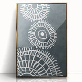 Mid Century Modern Art | Abstract Geometric Wall Decor | Teal & White Print