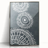 Mid Century Modern Art | Abstract Geometric Wall Decor | Teal & White Print