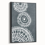 Mid Century Modern Art | Abstract Geometric Wall Decor | Teal & White Print