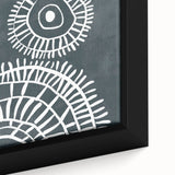 Mid Century Modern Art | Abstract Geometric Wall Decor | Teal & White Print