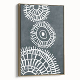 Mid Century Modern Art | Abstract Geometric Wall Decor | Teal & White Print