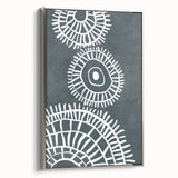 Mid Century Modern Art | Abstract Geometric Wall Decor | Teal & White Print