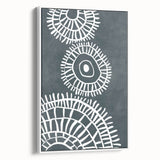 Mid Century Modern Art | Abstract Geometric Wall Decor | Teal & White Print