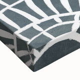 Mid Century Modern Art | Abstract Geometric Wall Decor | Teal & White Print