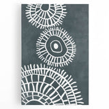 Mid Century Modern Art | Abstract Geometric Wall Decor | Teal & White Print