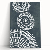 Mid Century Modern Art | Abstract Geometric Wall Decor | Teal & White Print