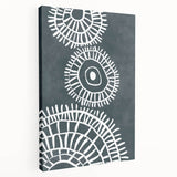 Mid Century Modern Art | Abstract Geometric Wall Decor | Teal & White Print