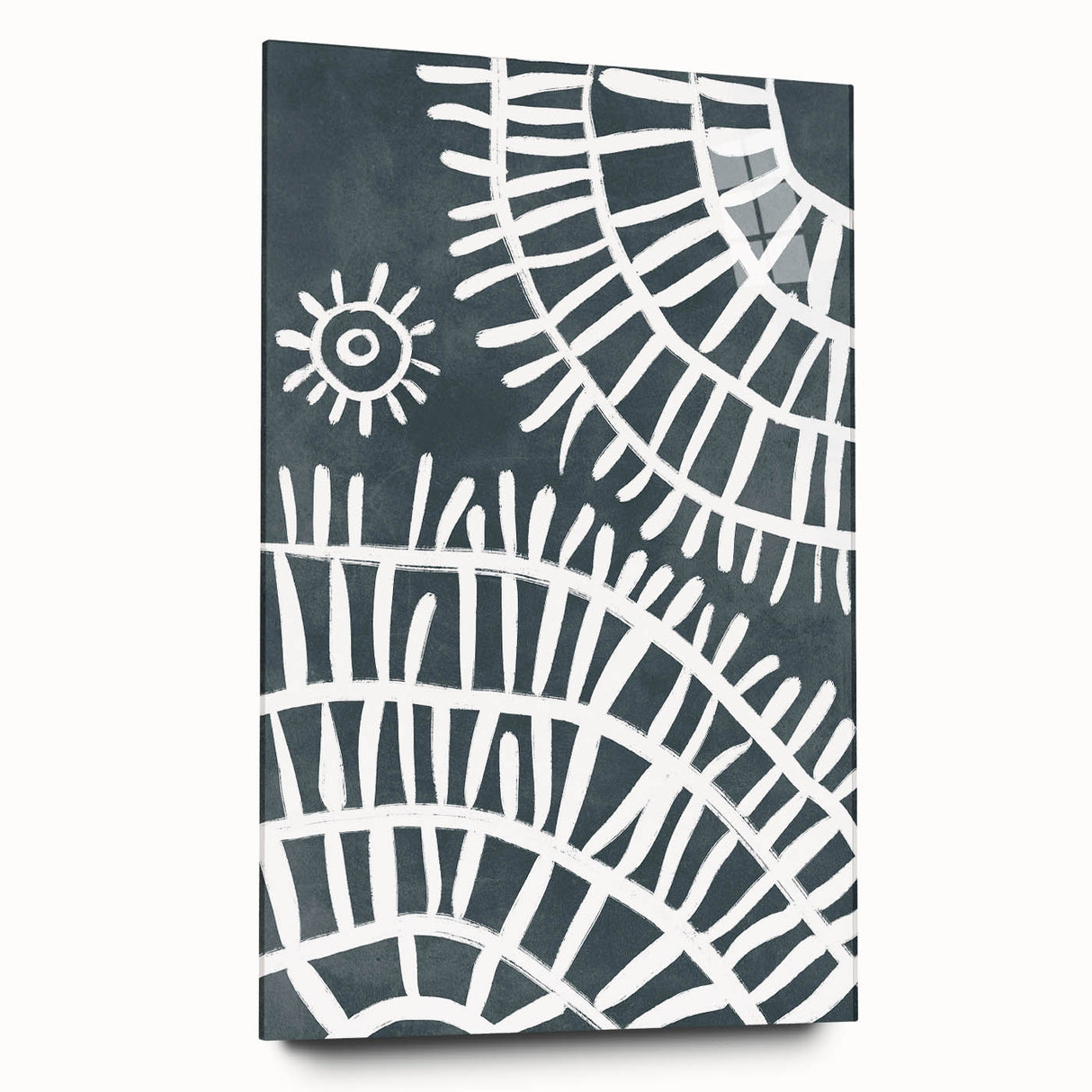 Mid Century Modern Art – Geometric Retro Abstract Print in Minimalist Style