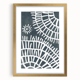 Mid Century Modern Art – Geometric Retro Abstract Print in Minimalist Style