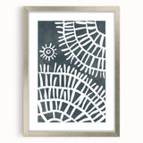 Mid Century Modern Art – Geometric Retro Abstract Print in Minimalist Style