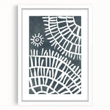 Mid Century Modern Art – Geometric Retro Abstract Print in Minimalist Style