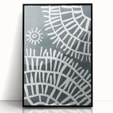 Mid Century Modern Art – Geometric Retro Abstract Print in Minimalist Style