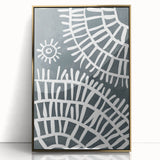 Mid Century Modern Art – Geometric Retro Abstract Print in Minimalist Style