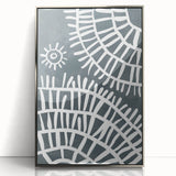 Mid Century Modern Art – Geometric Retro Abstract Print in Minimalist Style