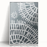 Mid Century Modern Art – Geometric Retro Abstract Print in Minimalist Style