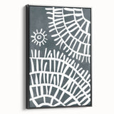 Mid Century Modern Art – Geometric Retro Abstract Print in Minimalist Style