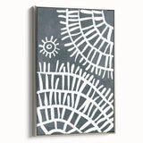 Mid Century Modern Art – Geometric Retro Abstract Print in Minimalist Style