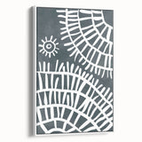 Mid Century Modern Art – Geometric Retro Abstract Print in Minimalist Style