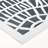 Mid Century Modern Art – Geometric Retro Abstract Print in Minimalist Style