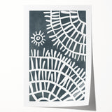 Mid Century Modern Art – Geometric Retro Abstract Print in Minimalist Style