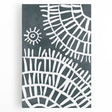 Mid Century Modern Art – Geometric Retro Abstract Print in Minimalist Style