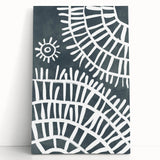 Mid Century Modern Art – Geometric Retro Abstract Print in Minimalist Style