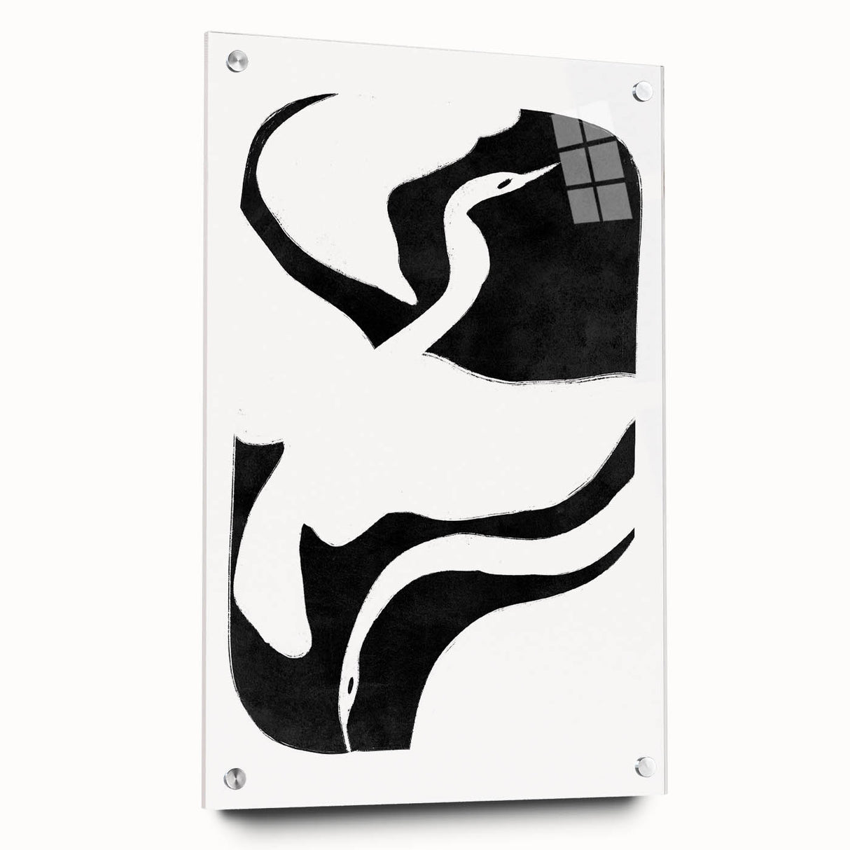 Mid Century Modern Art – Minimalist Retro Abstract Bird Wall Decor