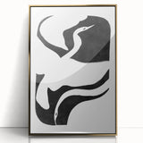 Mid Century Modern Art – Minimalist Retro Abstract Bird Wall Decor