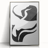 Mid Century Modern Art – Minimalist Retro Abstract Bird Wall Decor