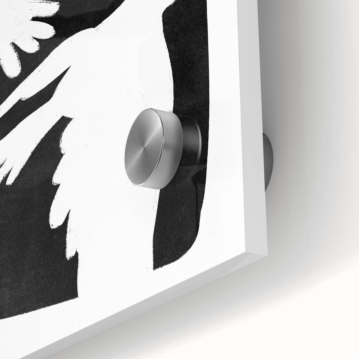 Mid Century Modern Art – Retro Abstract Bird Wall Decor in Black & White