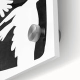 Mid Century Modern Art – Retro Abstract Bird Wall Decor in Black & White