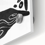 Mid Century Modern Art – Retro Abstract Fish Wall Decor in Black & White