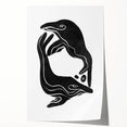 Mid Century Modern Art – Retro Abstract Fish Wall Decor in Black & White