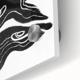 Mid Century Modern Art – Retro Abstract Fish Wall Decor in Black & White