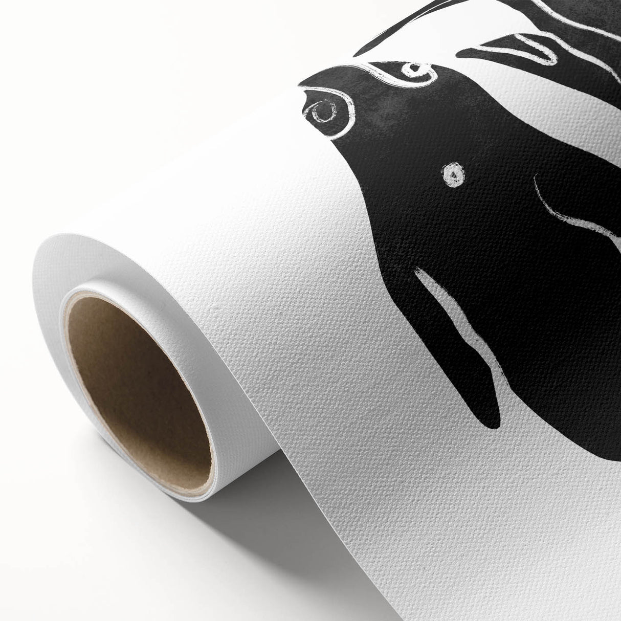 Mid Century Modern Art – Minimalist Abstract Sea Life in Black & White