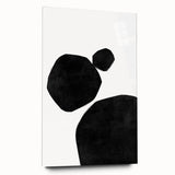 Mid Century Modern Art – Minimalist Geometric Wall Decor in Black & White