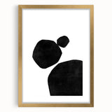 Mid Century Modern Art – Minimalist Geometric Wall Decor in Black & White