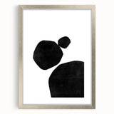 Mid Century Modern Art – Minimalist Geometric Wall Decor in Black & White