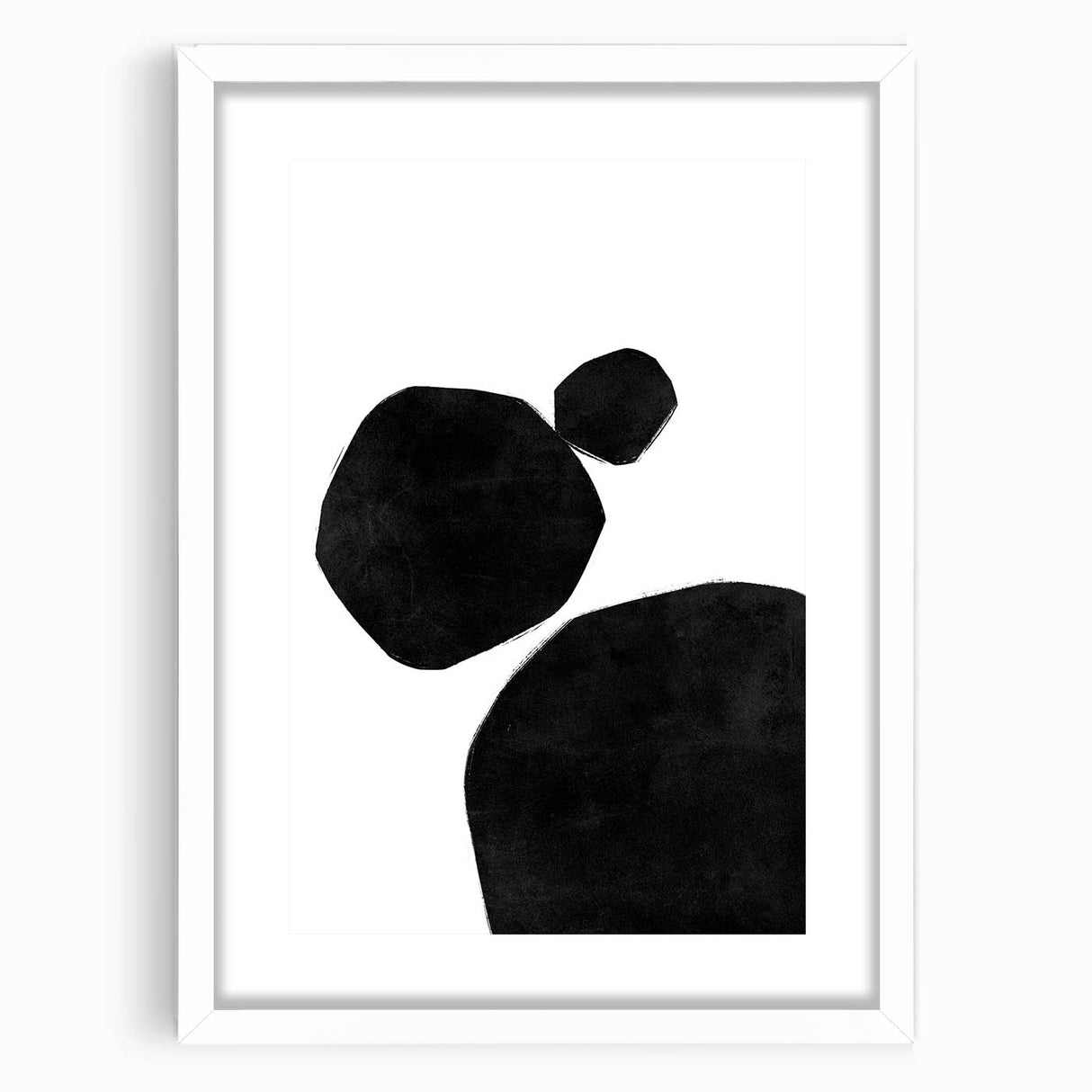 Mid Century Modern Art – Minimalist Geometric Wall Decor in Black & White
