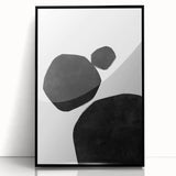 Mid Century Modern Art – Minimalist Geometric Wall Decor in Black & White